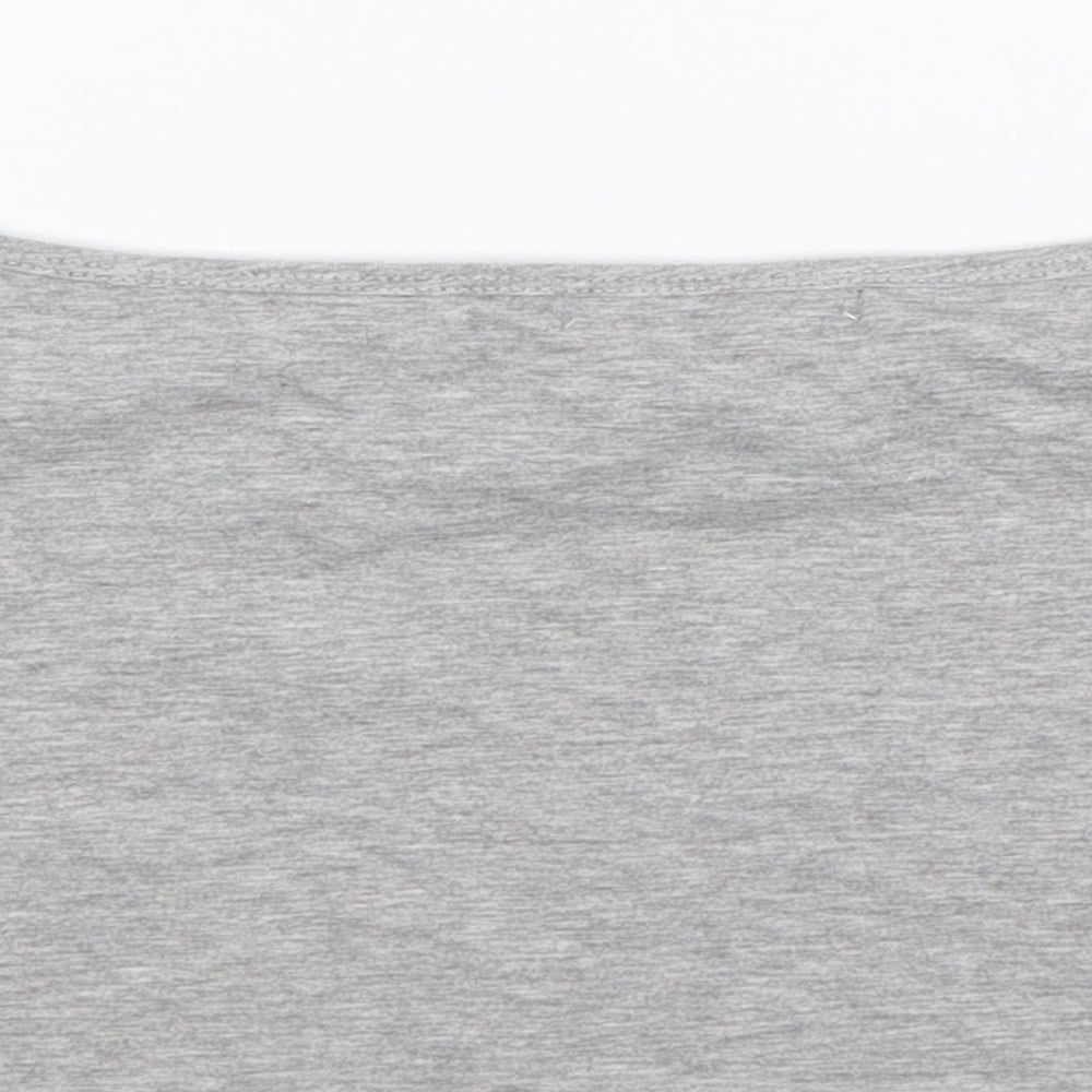 Atmosphere Womens Grey Cropped T-Shirt Size 16