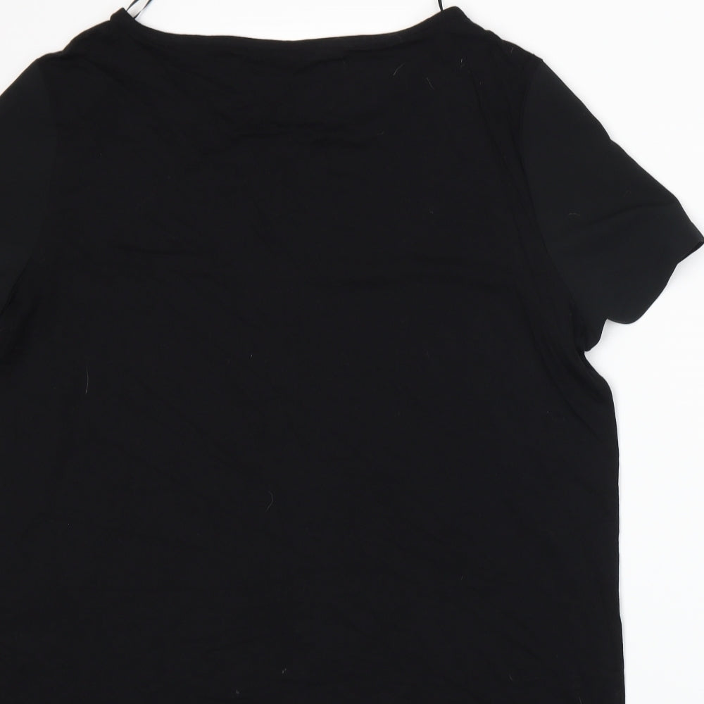 Marks and Spencer Womens Black Basic T-Shirt Size 14