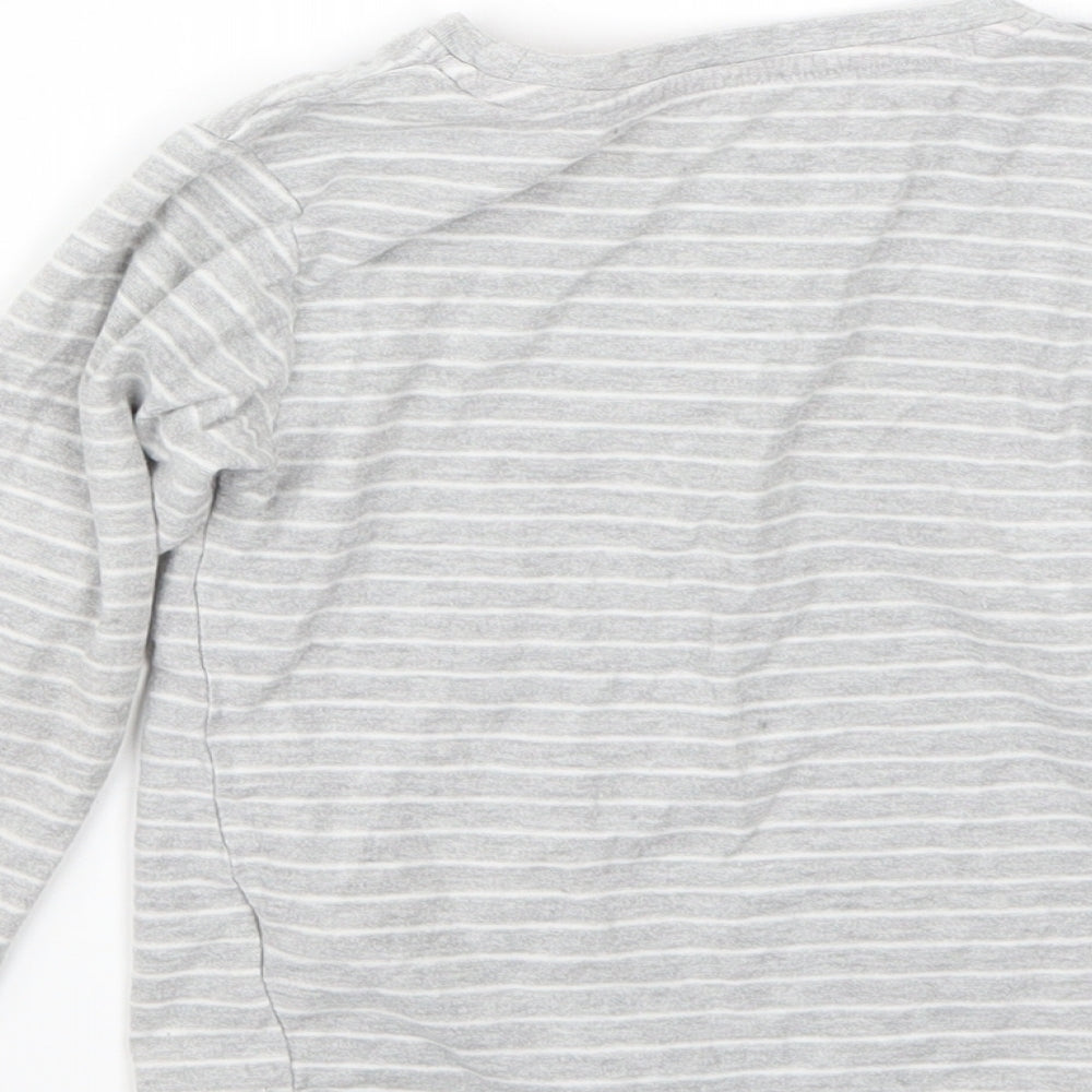 Matalan Boys Grey Striped Basic T-Shirt Size 3 Years
