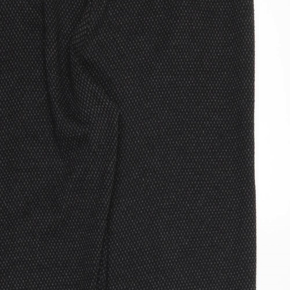 NEXT Womens Black Argyle/Diamond Trousers Size 16 L25 in
