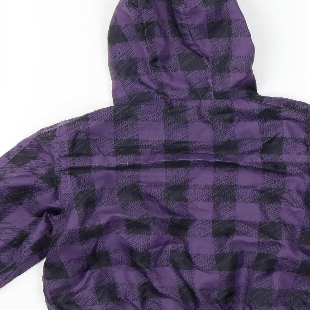 Adams Boys Purple Check Jacket Size 5 Years