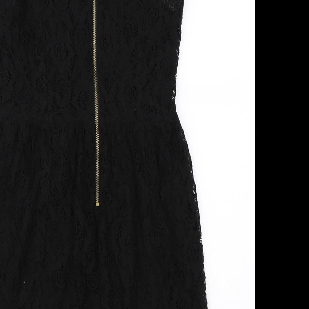 Glamourous Womens Black Skater Dress Size 8