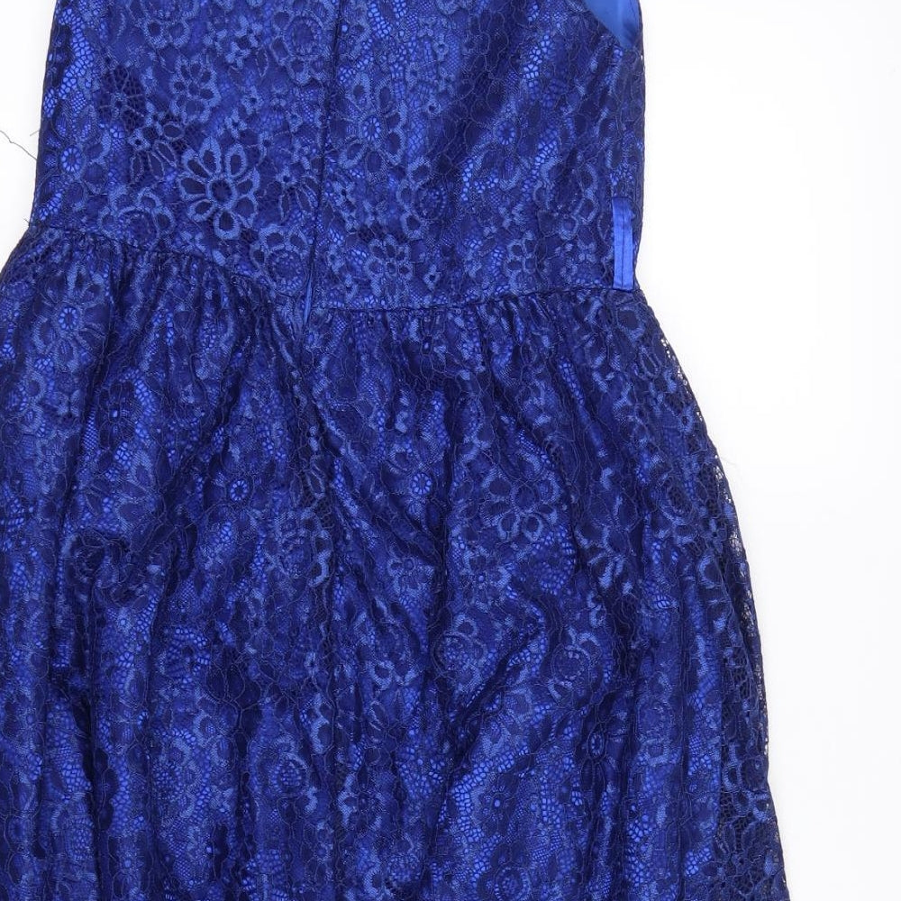 vogue fashion Womens Blue Floral Tank Dress Size 10
