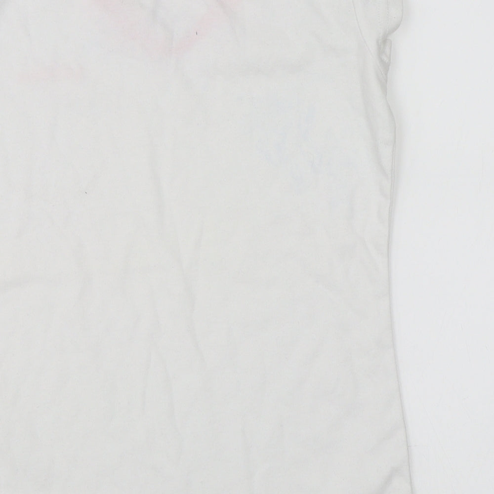 LA Gear Womens White Basic T-Shirt Size 10