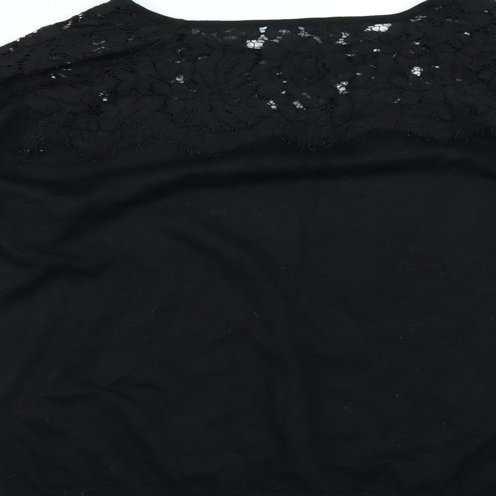Bonmarché Womens Black Basic T-Shirt Size S