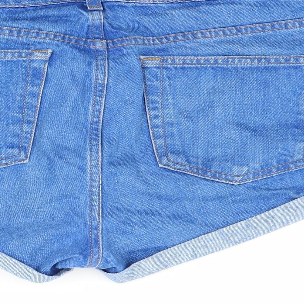 Topshop Womens Blue Cut-Off Shorts Size 34 in