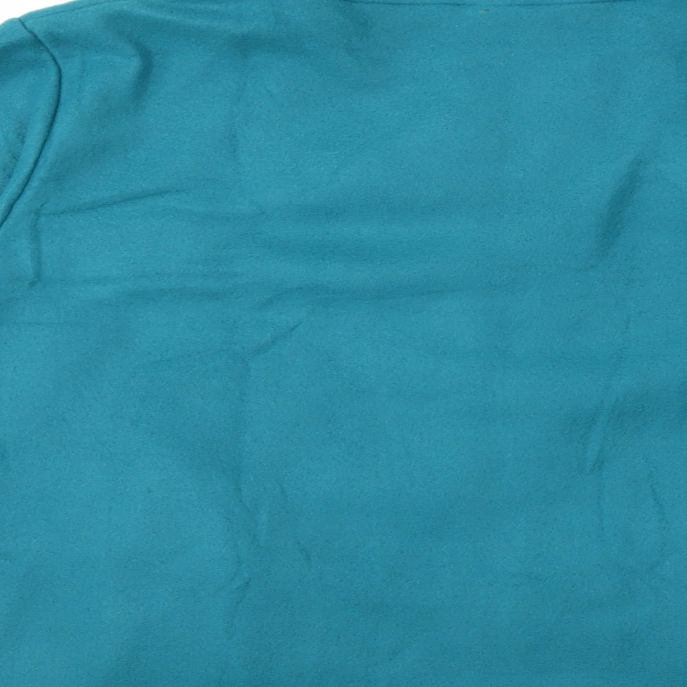 Anne De Lancay Womens Blue Fleece Jacket Size XL