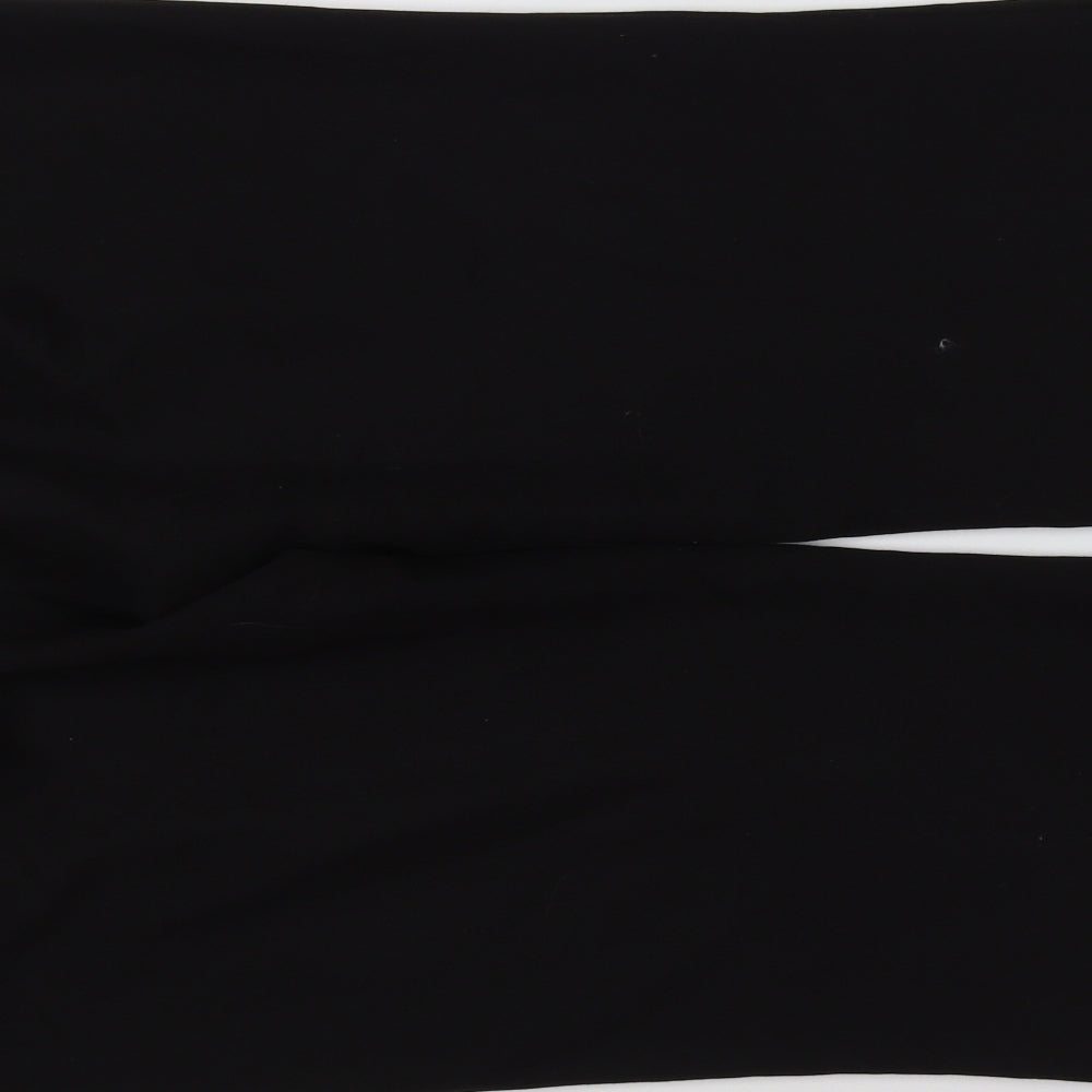 Preworn Womens Black Trousers Size 16 L31 in