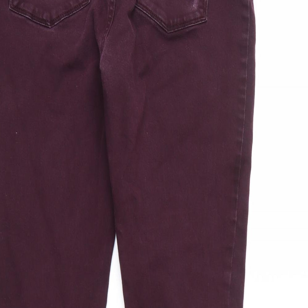 F&F Womens Purple Skinny Jeans Size 10 L26 in