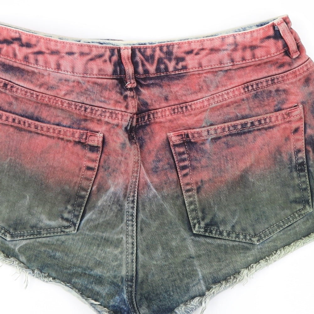 Topshop Womens Blue Hot Pants Shorts Size 30 in - tye dye, tie die