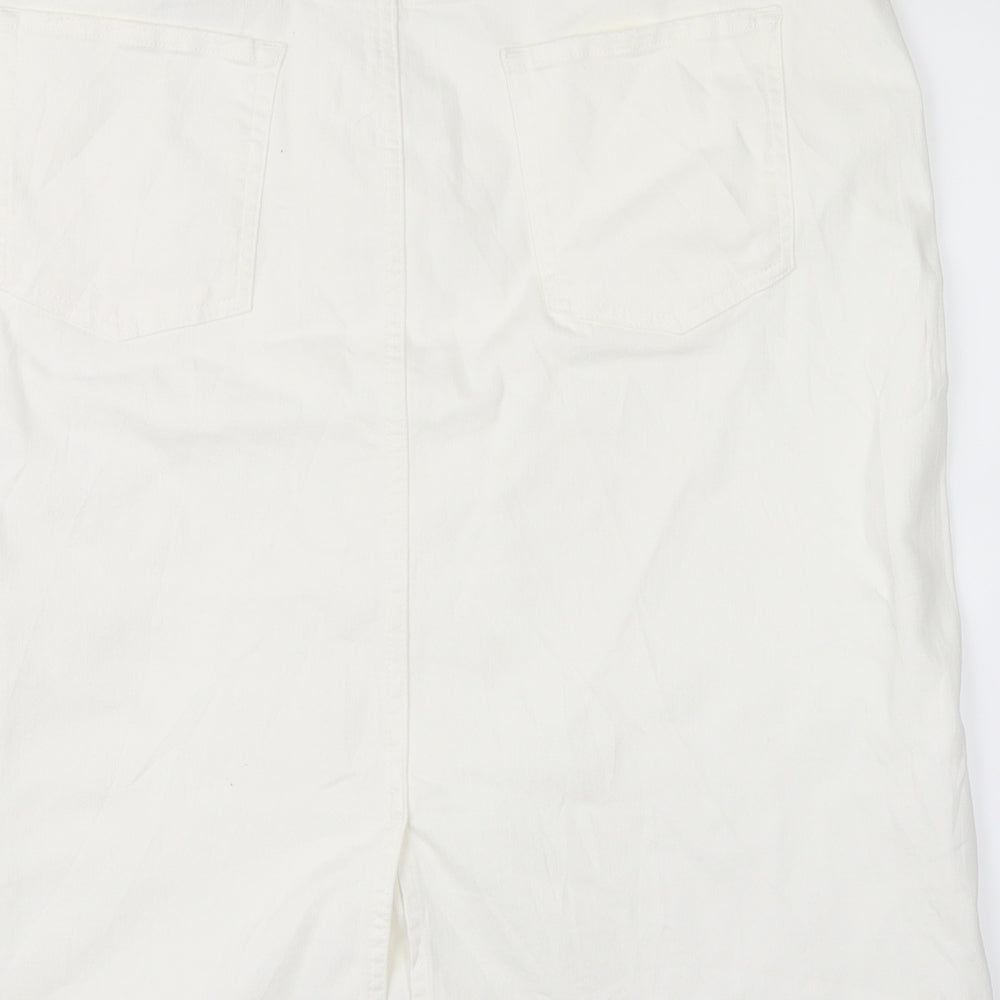 Marks and Spencer Womens White Maxi Skirt Size 22