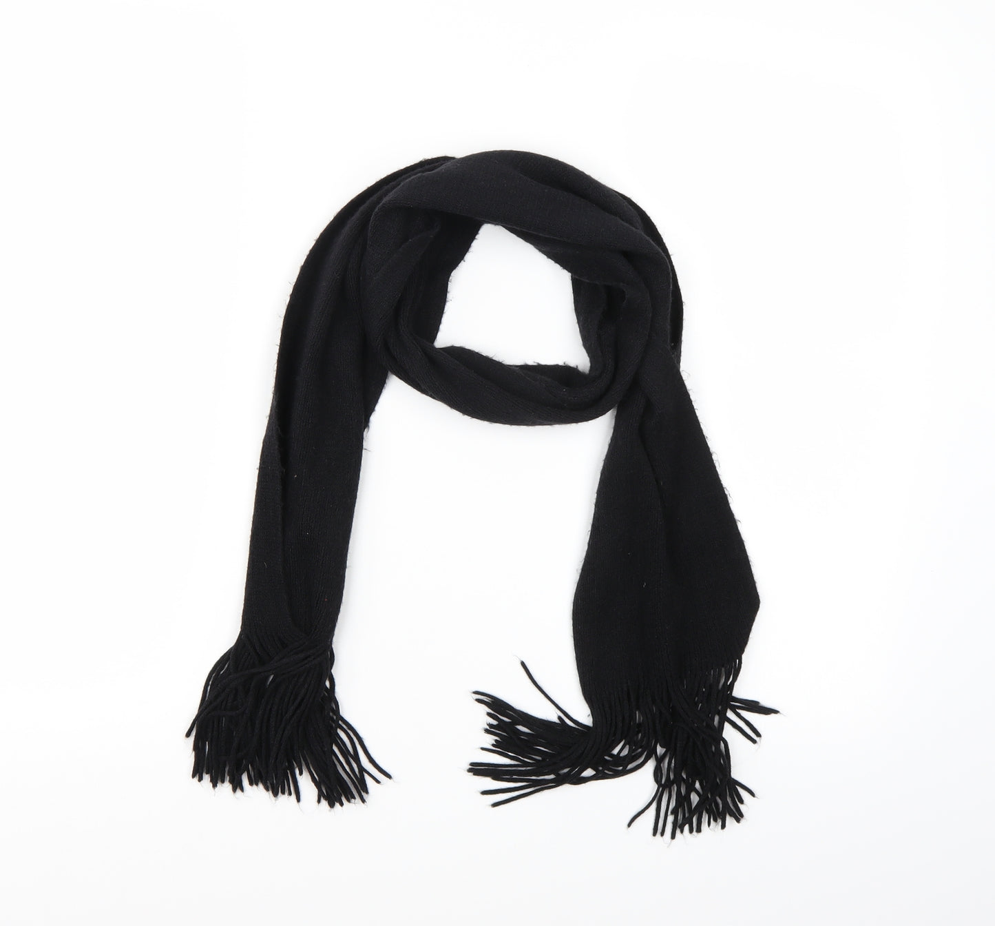Preworn Womens Black Knit Scarf