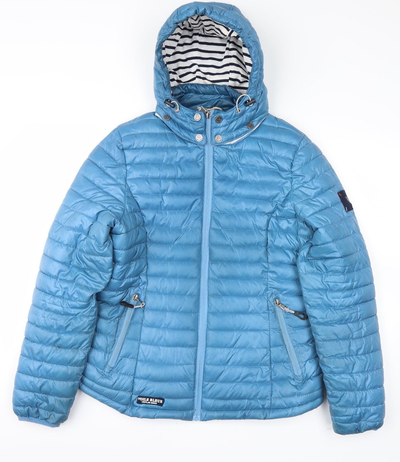 Hood Voile Bleue Jacke Voile Bleue French Designer Rain Jacket