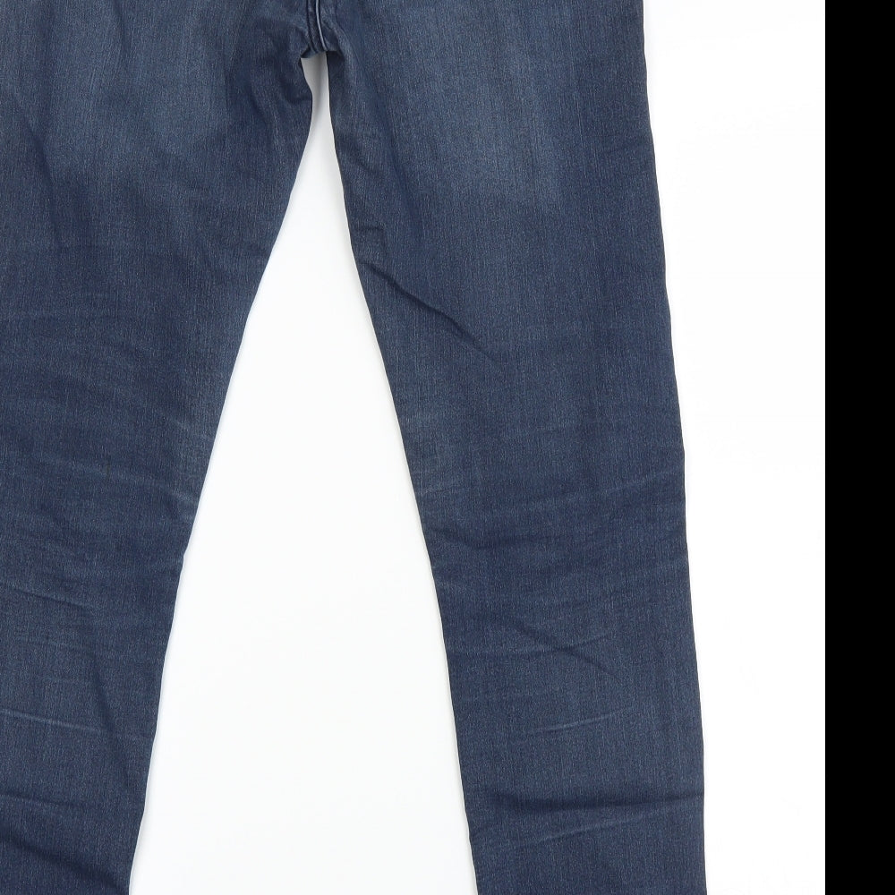 &SLIM Womens Blue Houndstooth Straight Jeans Size 32 in L29 in
