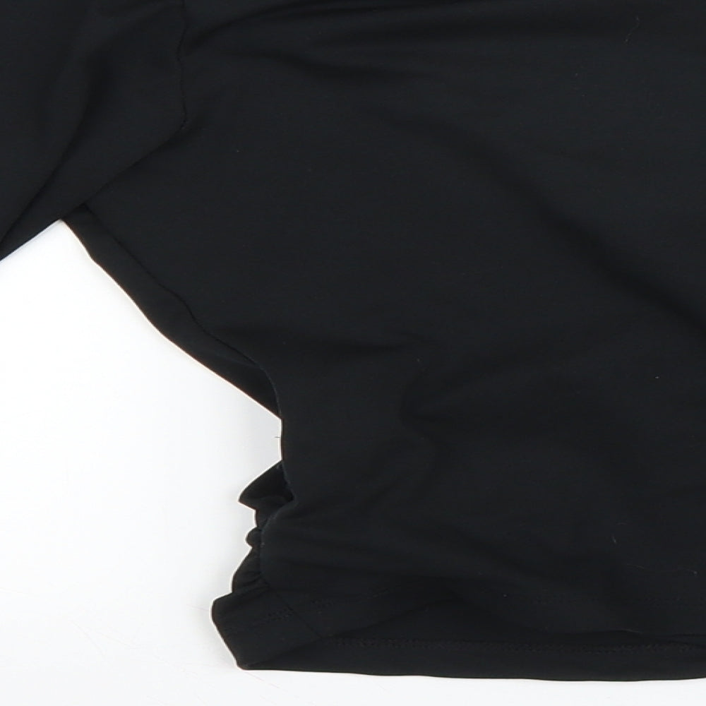 Very Womens Black Basic T-Shirt Size 6