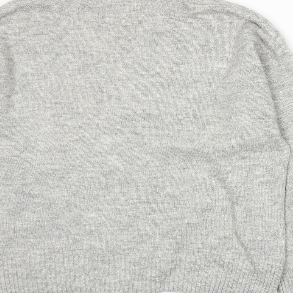 H&M Womens Grey Knit Pullover Jumper Size M