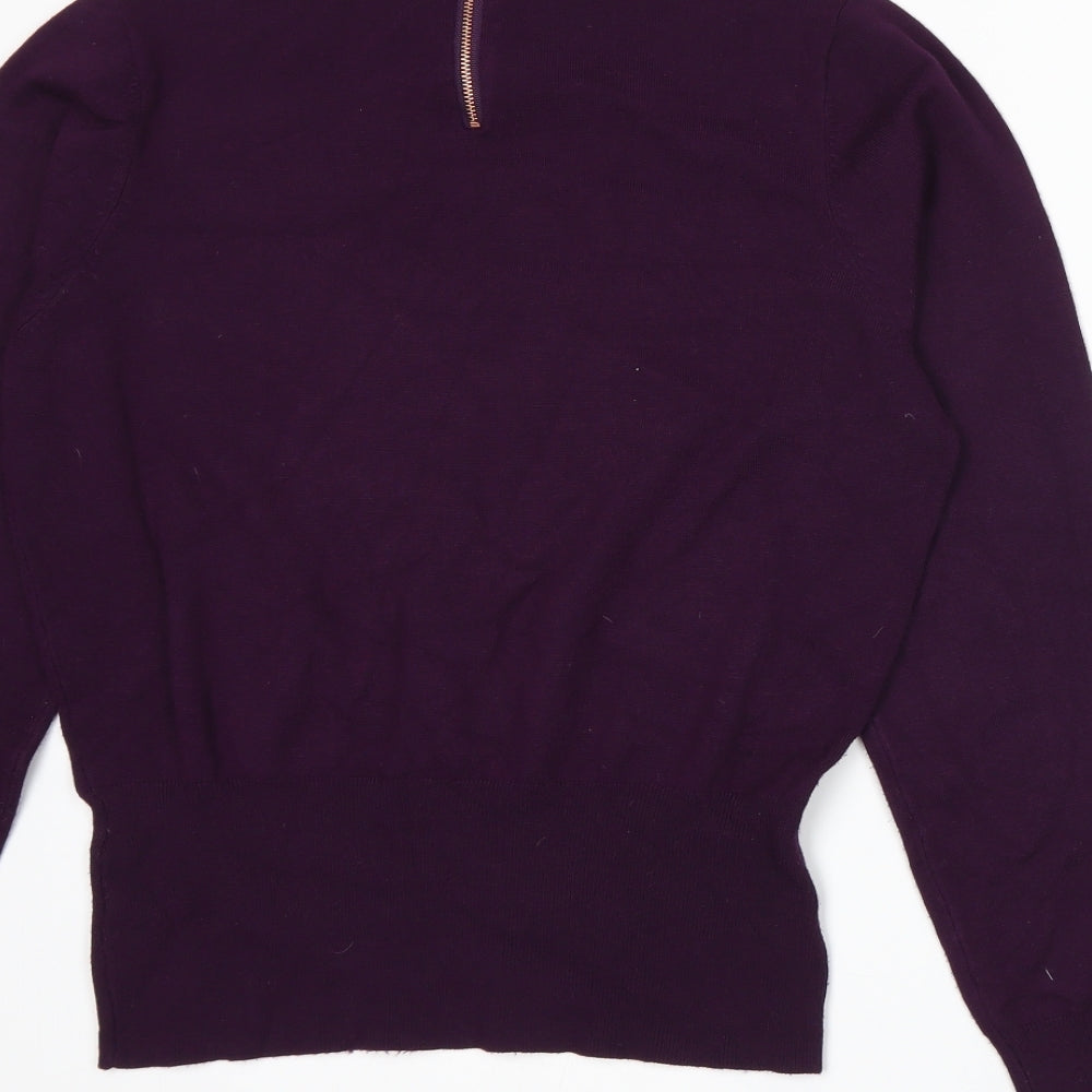 Linea Womens Purple Knit Pullover Jumper Size M