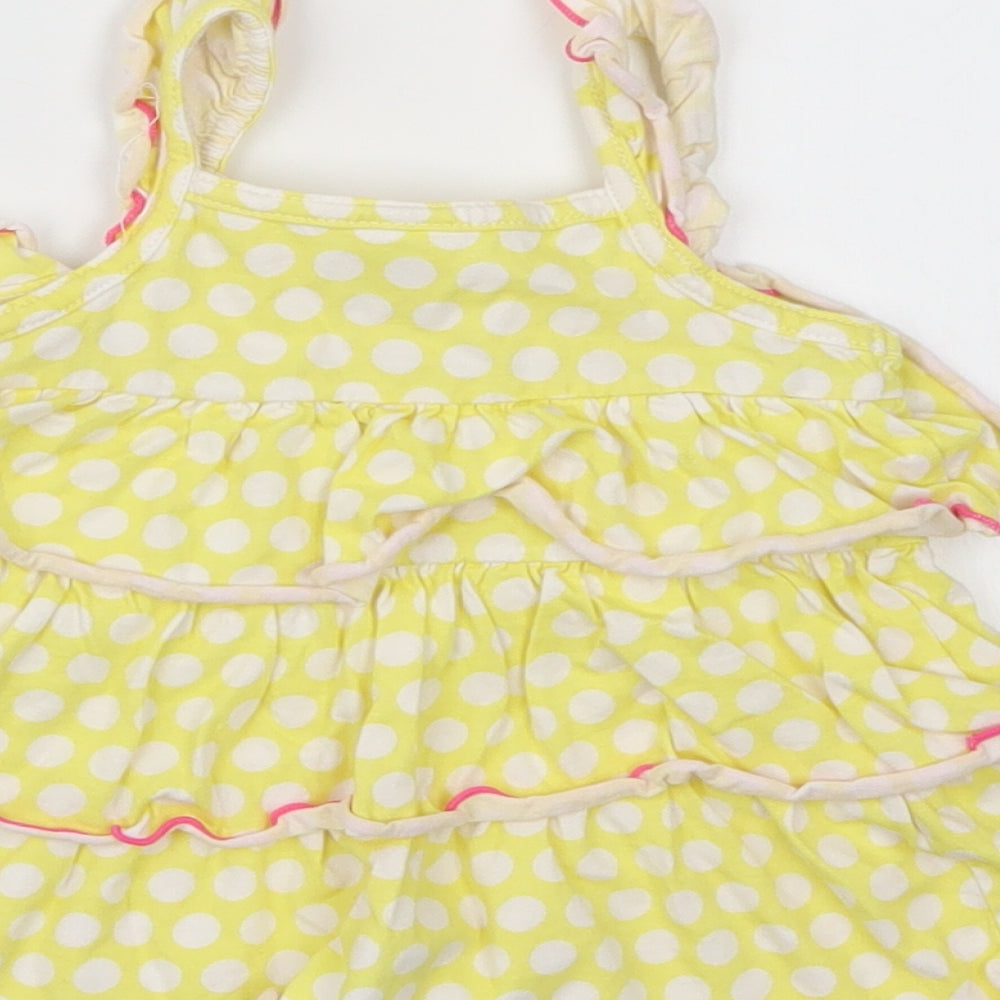 ashley's Girls Yellow Polka Dot Camisole Tank Size 24 Months - Frill Detail