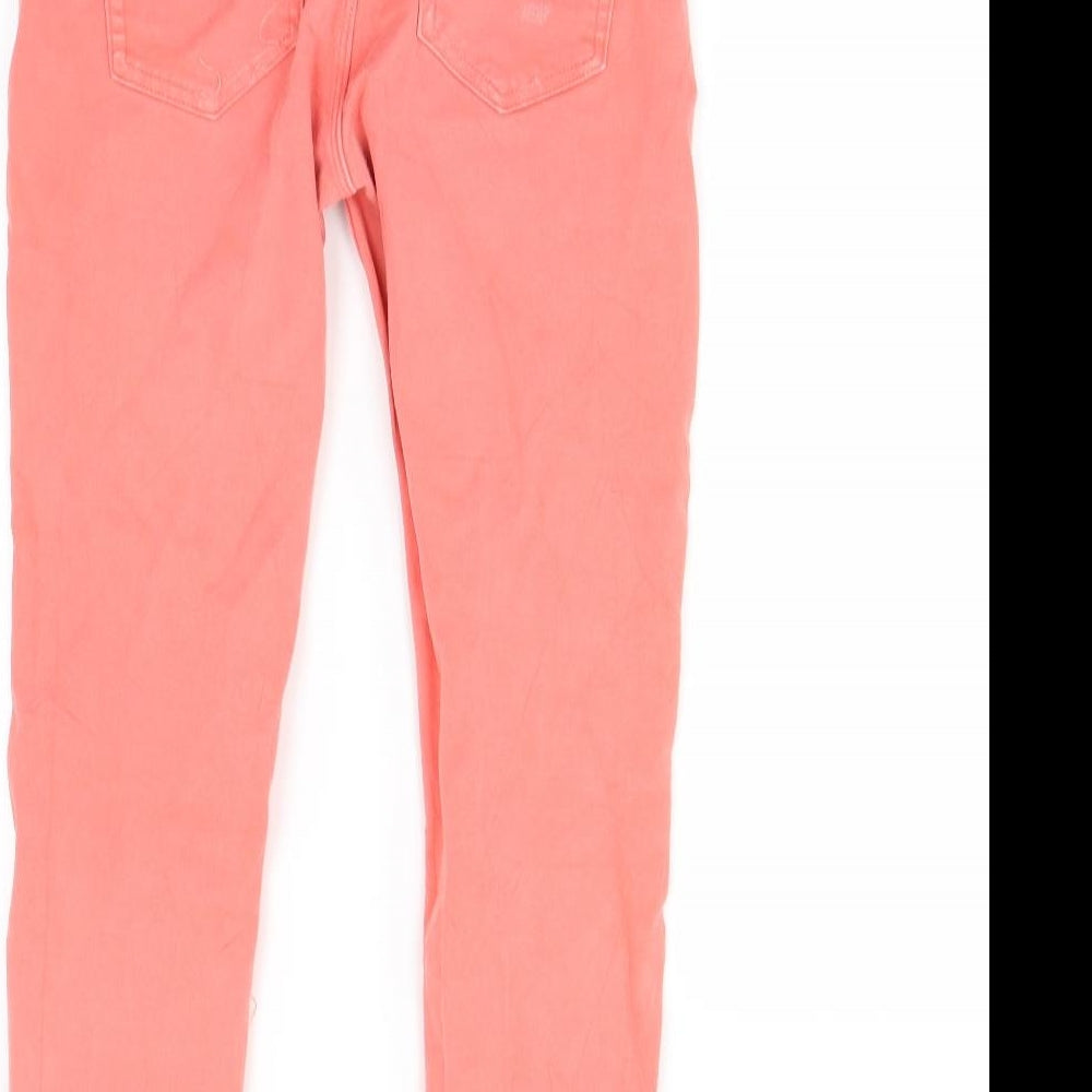 Zara Womens Orange Skinny Jeans Size 8 L27 in