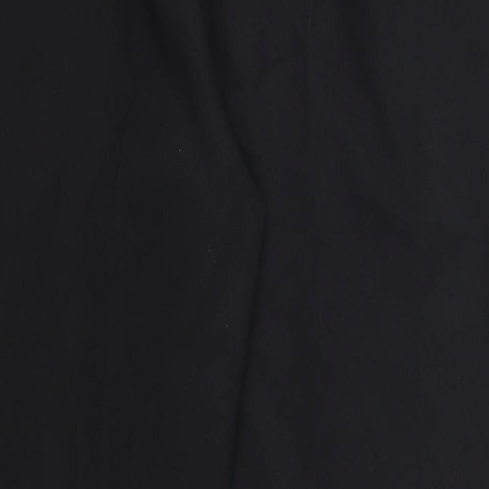Papaya Womens Black Trousers Size 14 L26.5 in