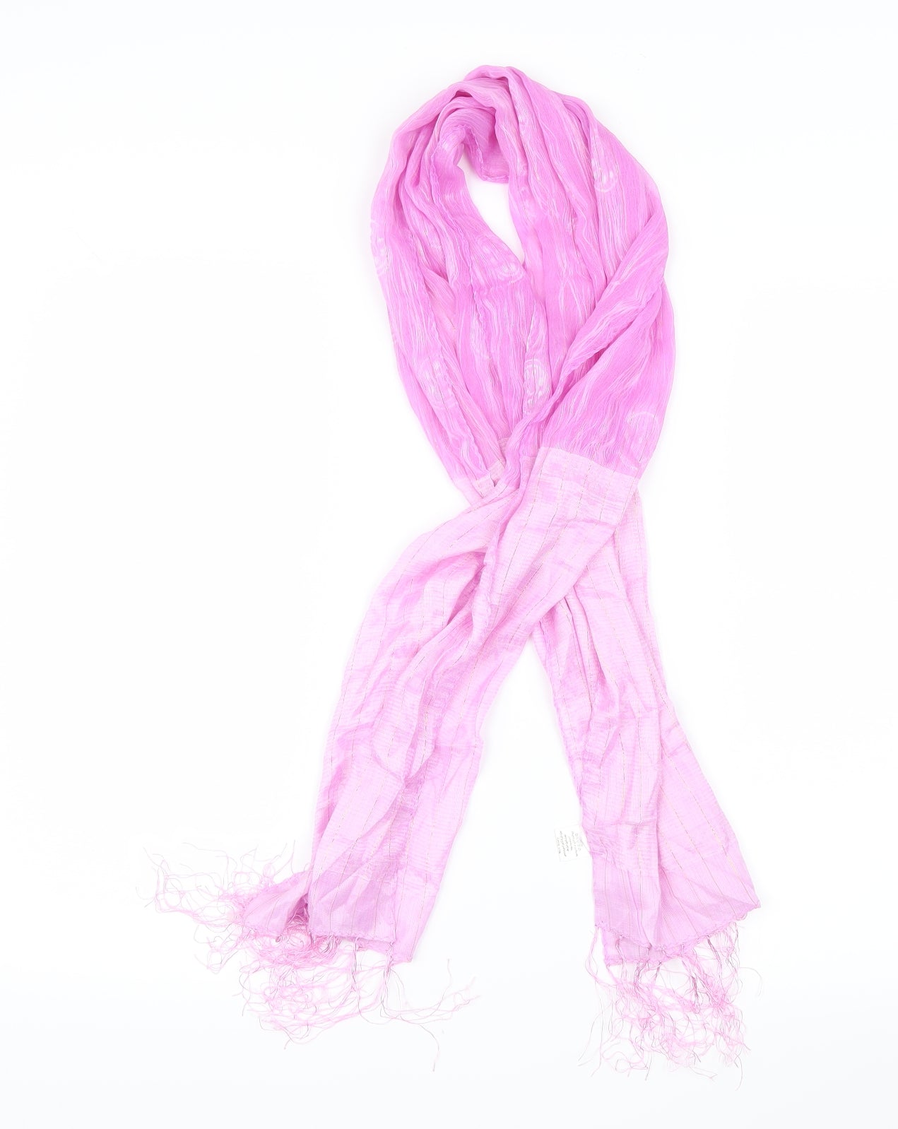 Preworn Womens Pink Geometric Scarf