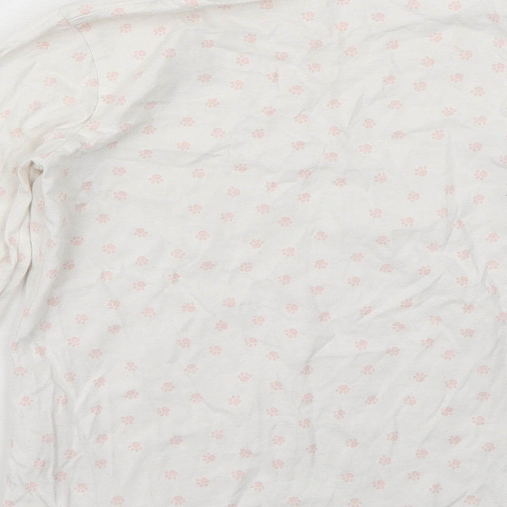 The little white company Girls White Basic T-Shirt Size 7-8 Years