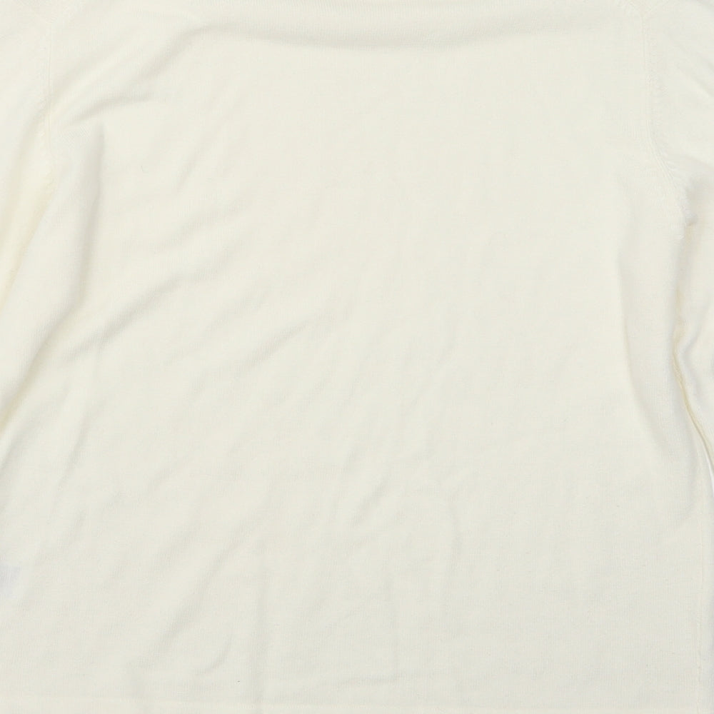 Marks and Spencer Womens White Pullover Jumper Size 14