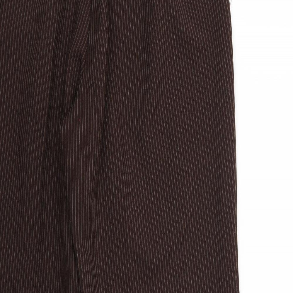 bm Collection Womens Brown Cropped Trousers Size 12 L27 in