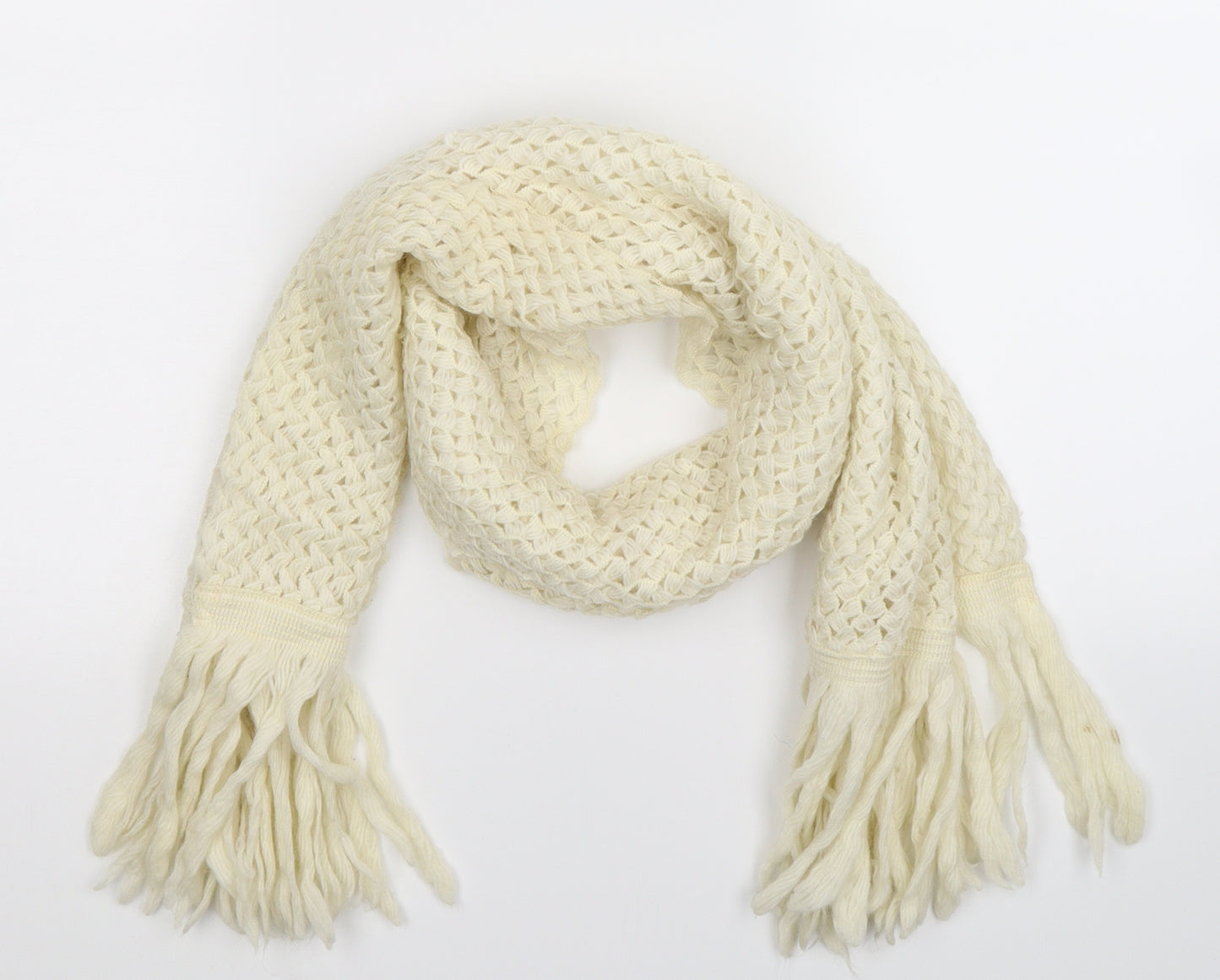 Preworn Womens White Knit Scarf