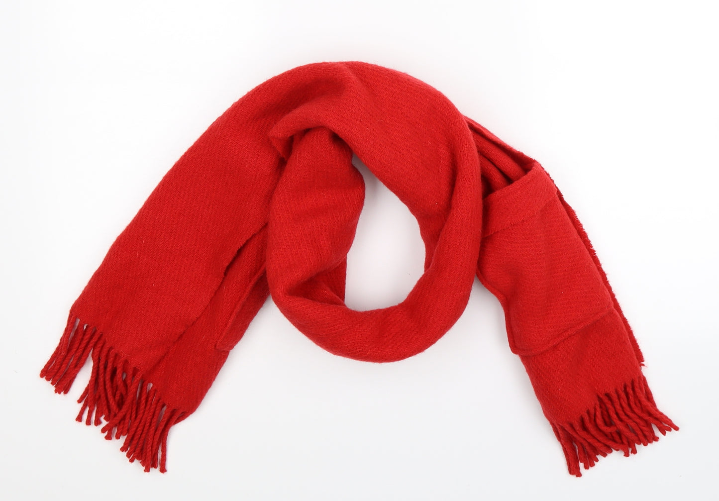 Preworn Womens Red Knit Scarf