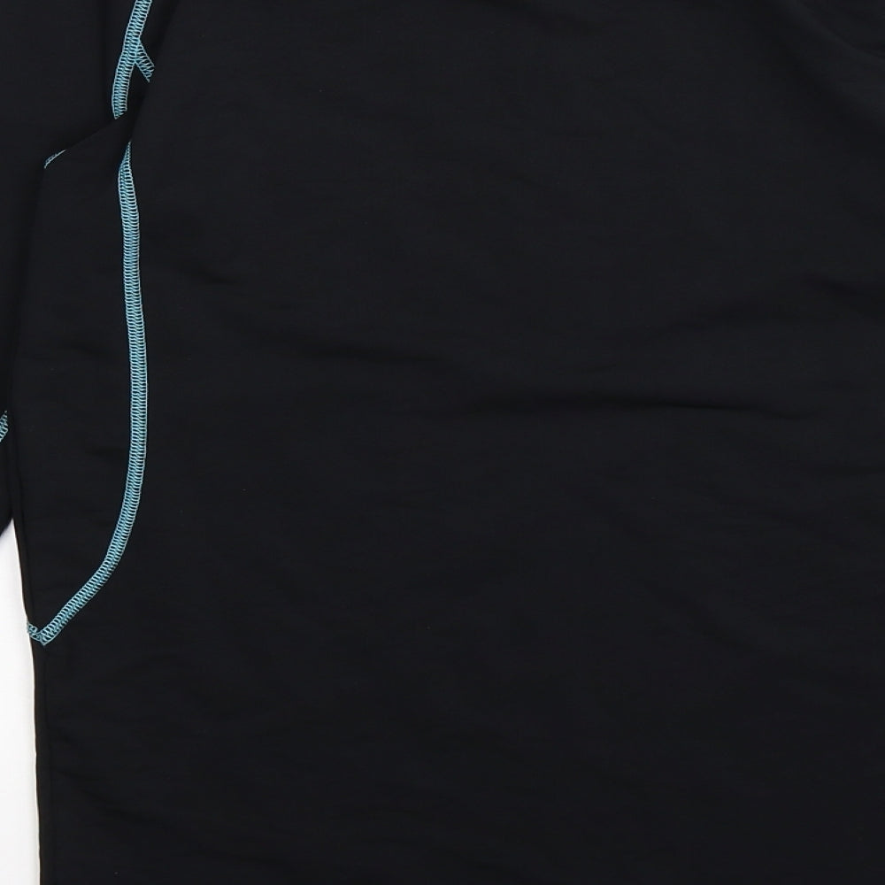 skin360 Mens Black Jersey T-Shirt Size M - base layer