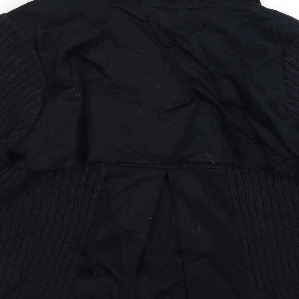 Marks and Spencer Womens Blue Striped Knit Jacket Size 14
