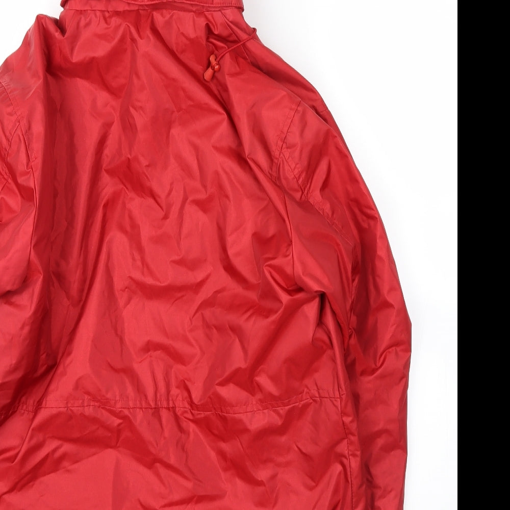 Roman Originals Mens Red Microfibre Parka Coat Size S