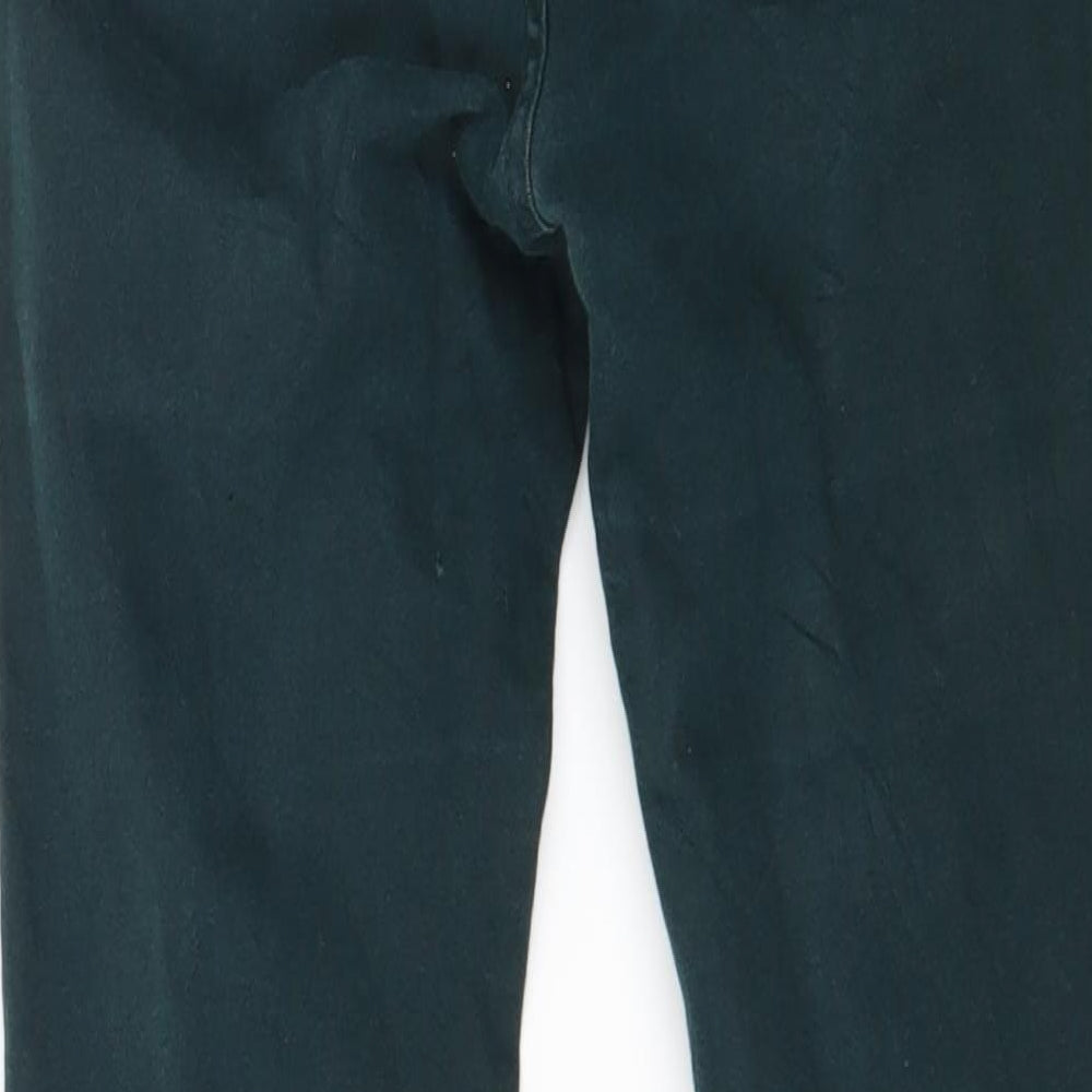 Pull&Bear Womens Green Denim Skinny Jeans Size 6 L25 in