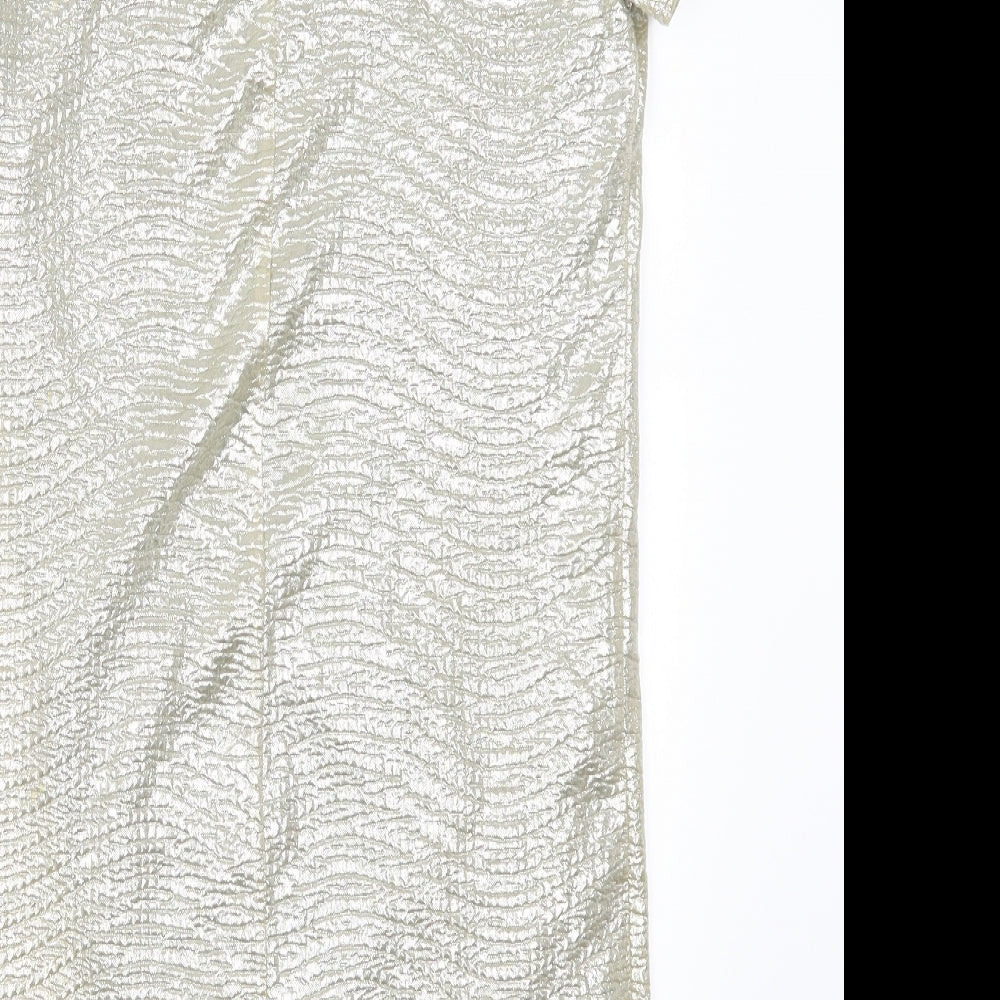 Angie Womens Gold T-Shirt Dress Size XS