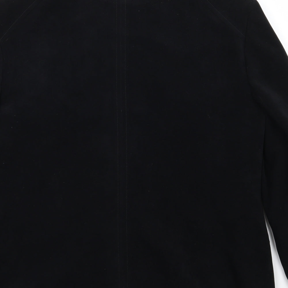 EWM Womens Black Velour Jacket Size 12