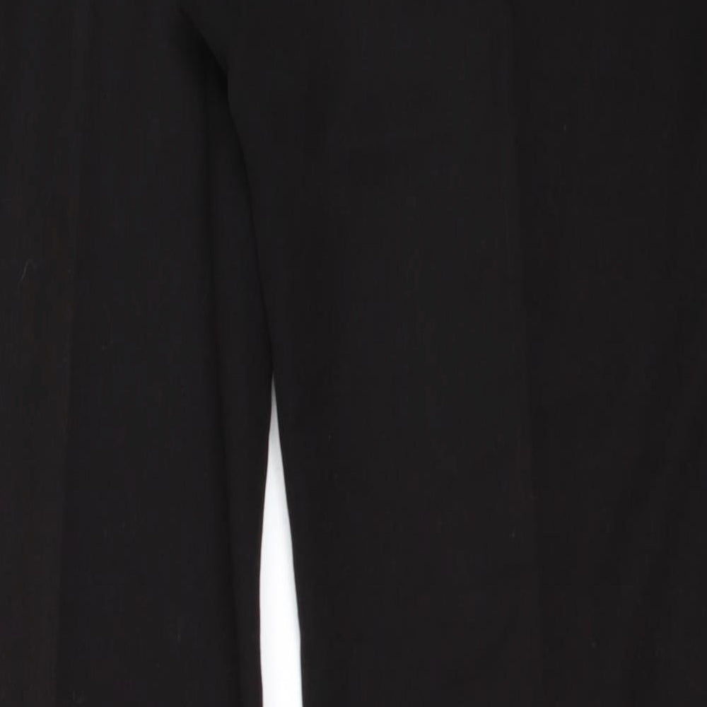 Preworn Womens Black Trousers Size 14 L32 in