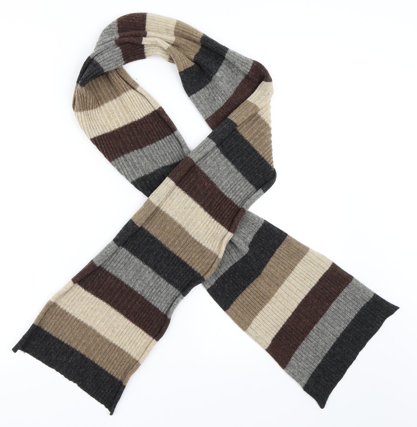 RJR.John Rocha Mens Beige Striped Scarf One Size