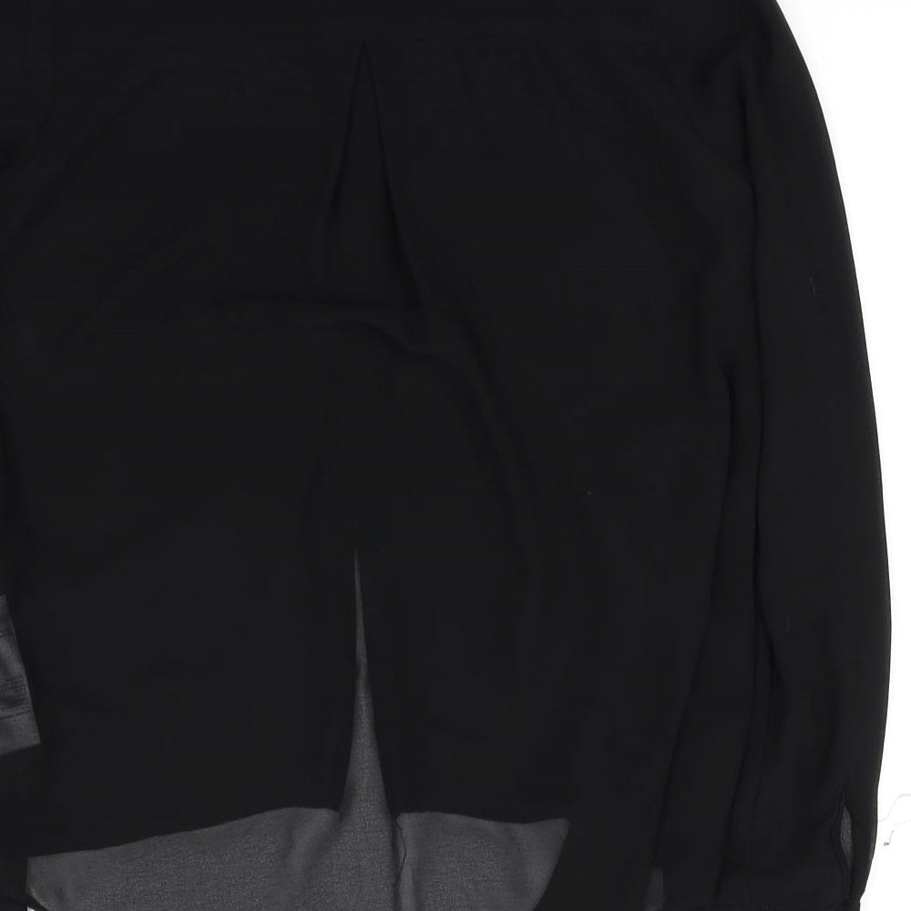 New Look Womens Black Basic Blouse Size 10