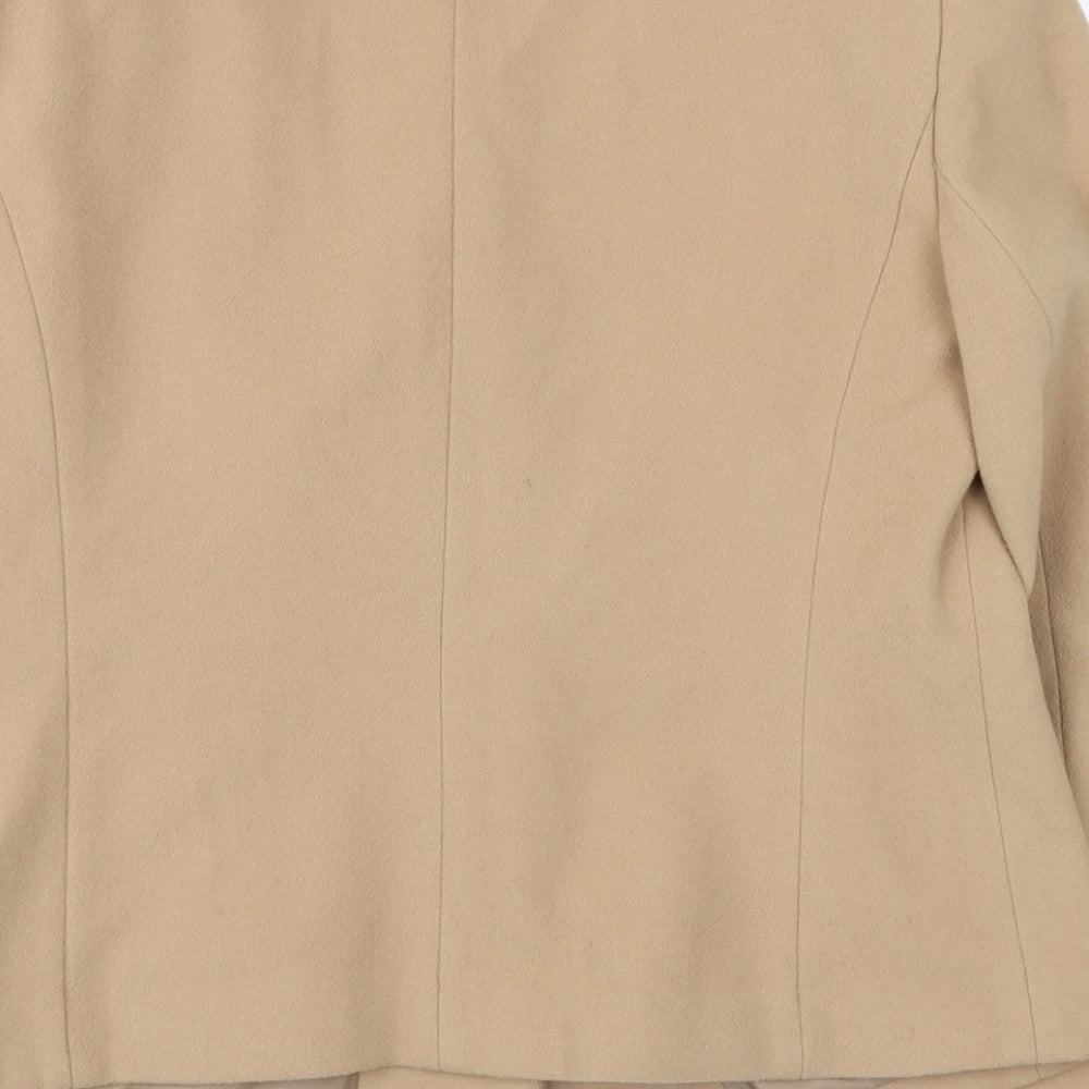 Gray Osbourn Womens Beige Jacket Coat Size 14