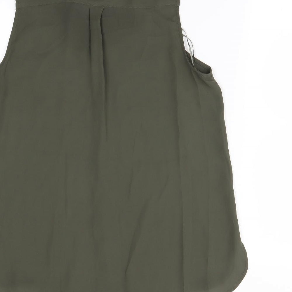 New Look Womens Gold Basic Button-Up Size 10