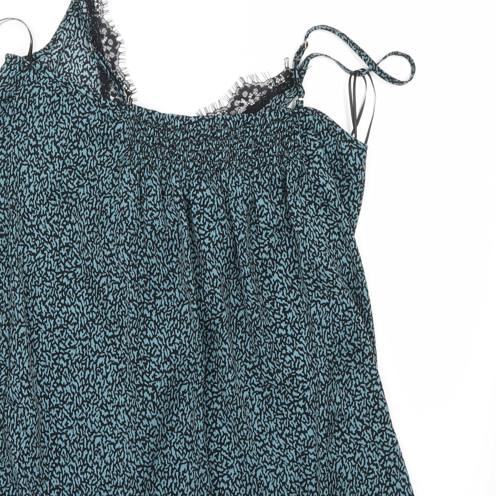 Day Dreams Womens Blue Basic Blouse Size 12