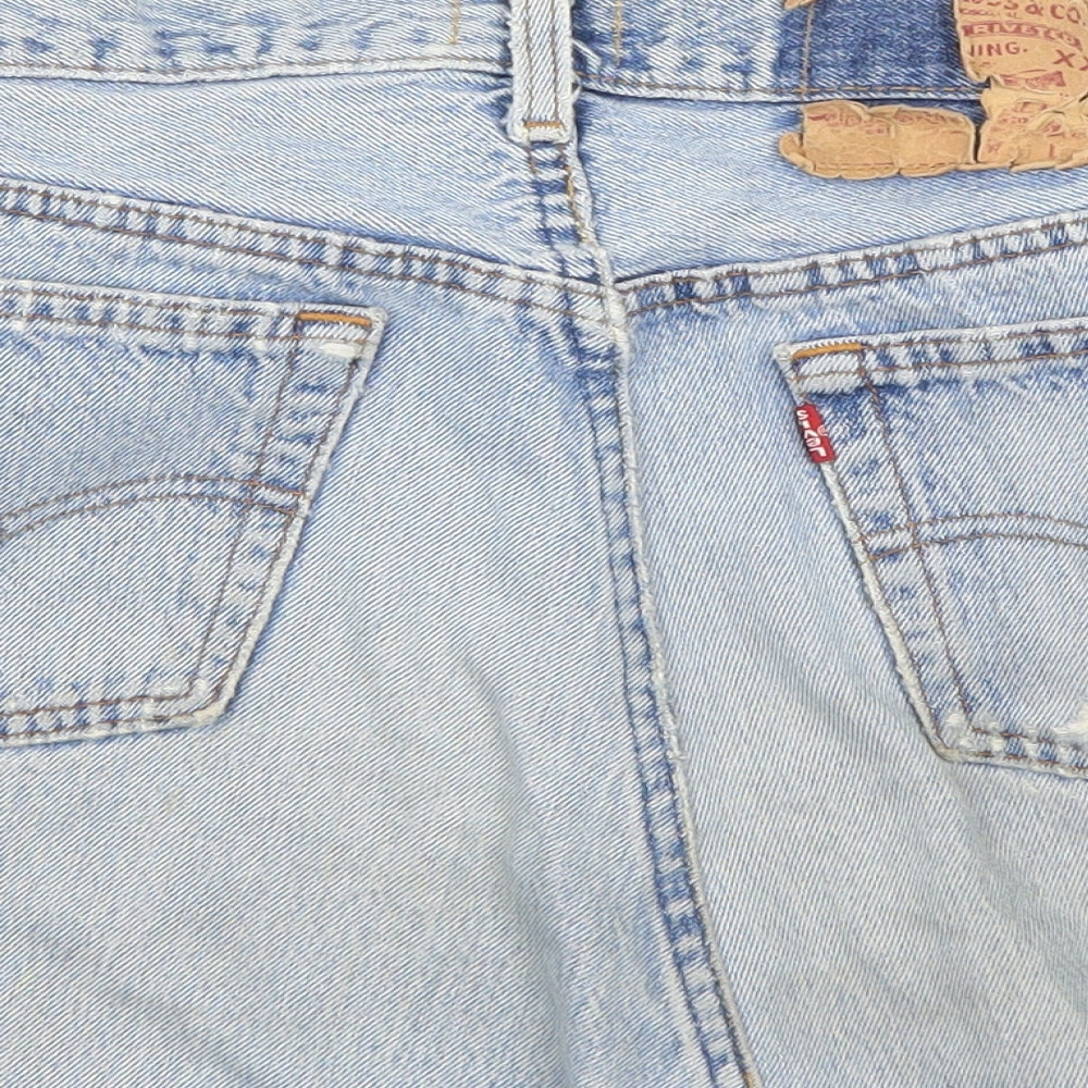 Preworn Womens Blue A-Line Skirt Size 28 in