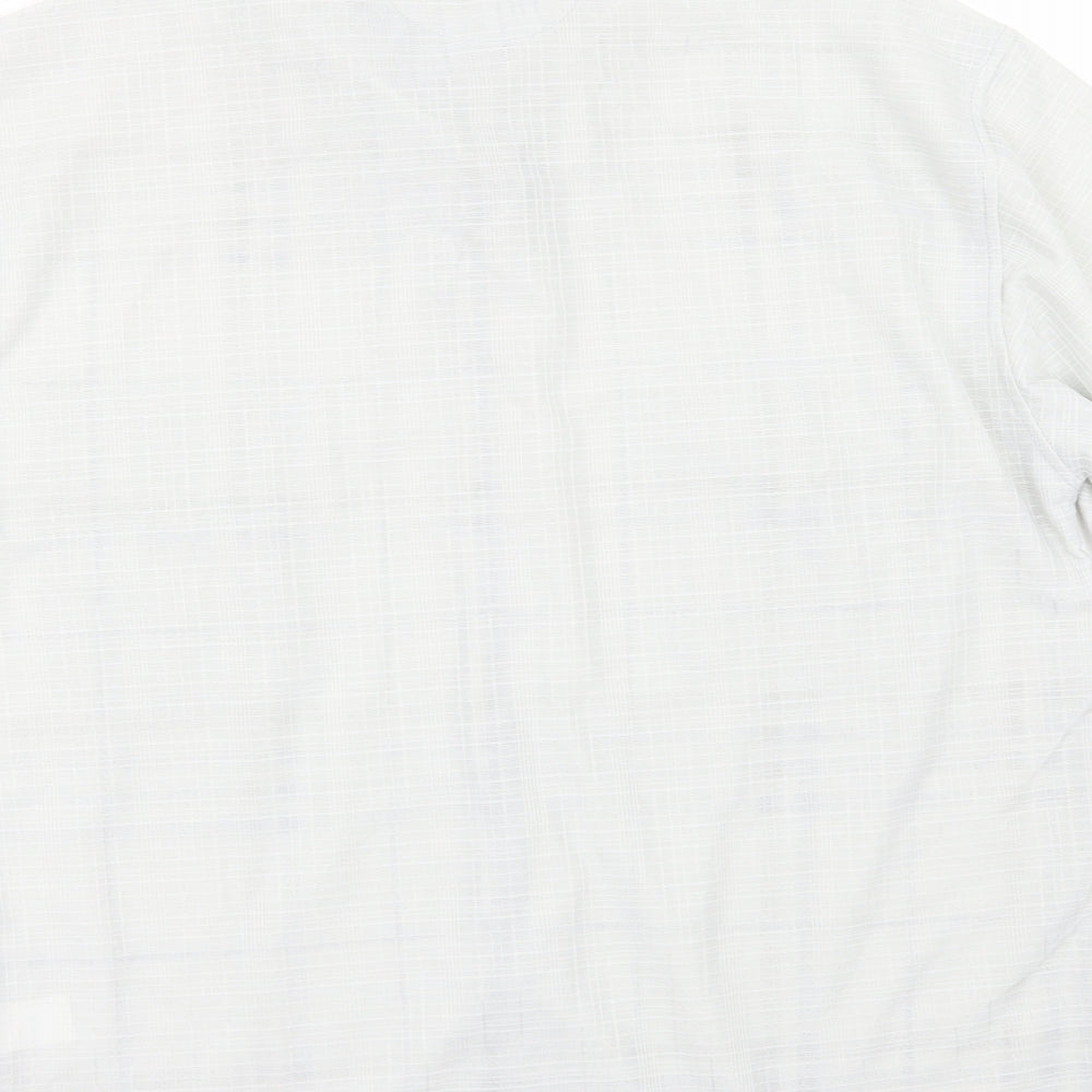 KAIDITE Mens Beige Check Button-Up Size L