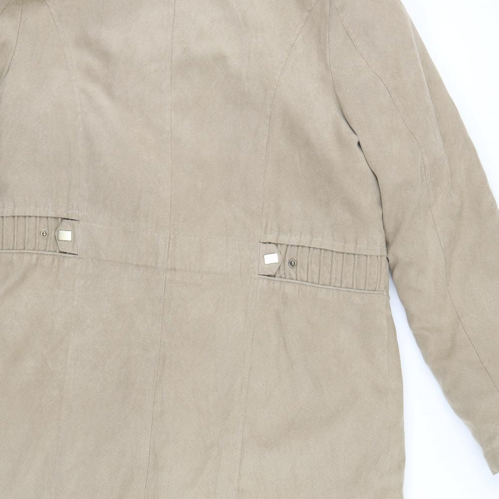 anna rose Womens Beige Jacket Coat Size S