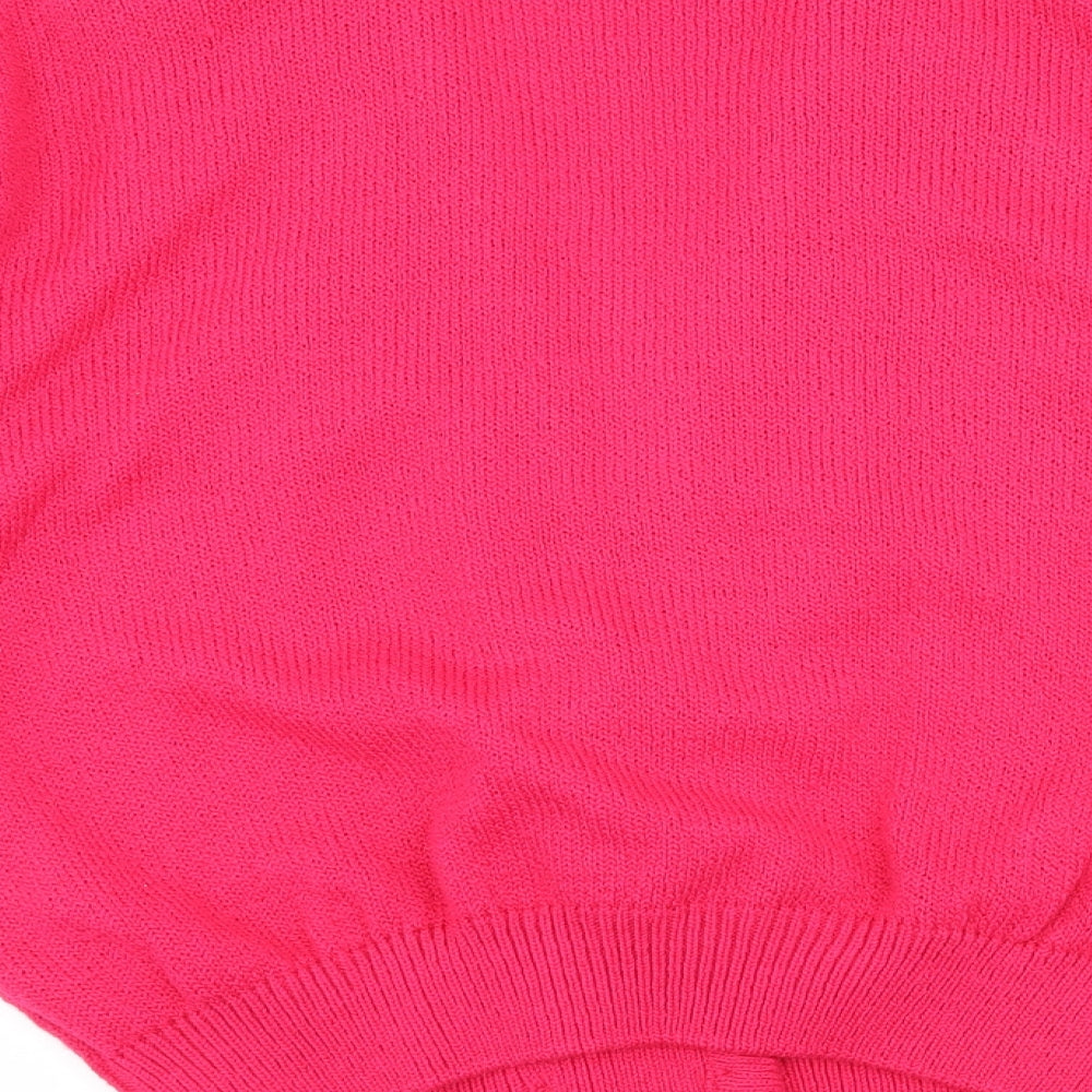 Choices Womens Pink Knit Cape Jumper Size 18