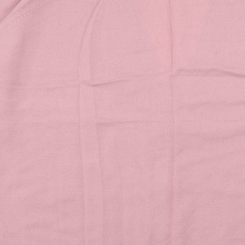 Note Womens Pink Knit Cardigan Jumper Size 16