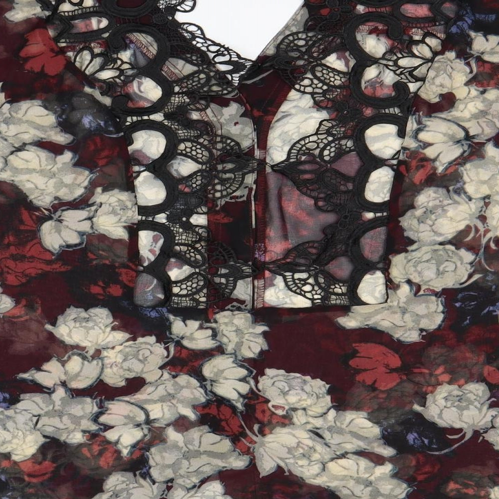 Preworn Womens Multicoloured Floral Basic Button-Up Size XL