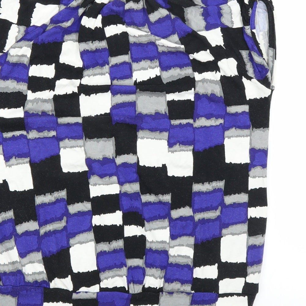 Marks and Spencer Womens Blue Geometric Basic Blouse Size 10