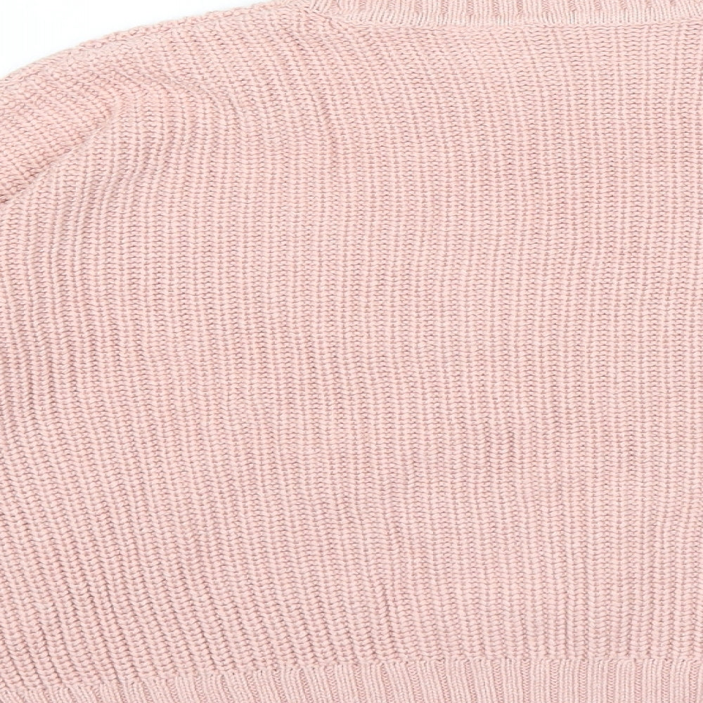 H&M Womens Pink Knit Pullover Jumper Size XS